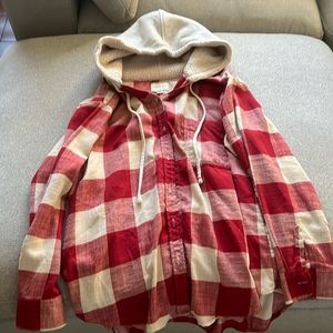 American Eagle hooded flannel size XL